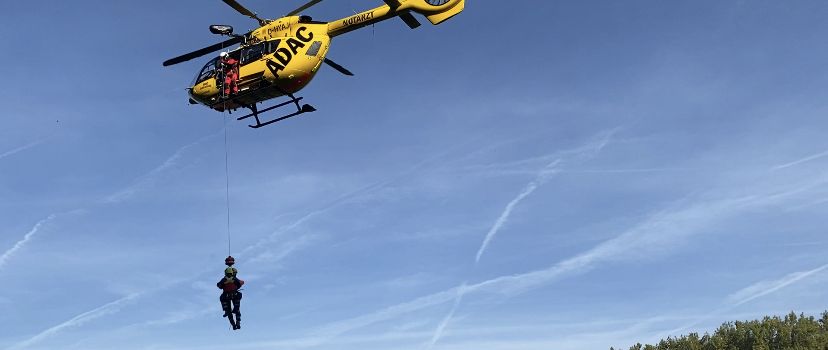 Deshalb war heute ein Hubschrauber über dem Rhein