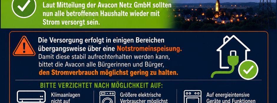 Update zum Stromausfall