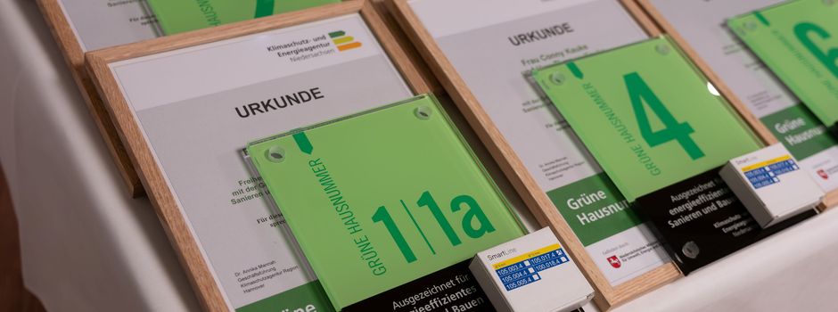 Jetzt bewerben: Grüne Hausnummer würdigt energieeffiziente Gebäude